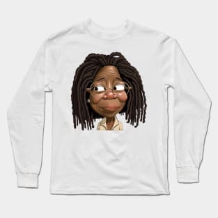 WHOOPI GOLDBERG - funny caricature Long Sleeve T-Shirt